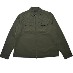 Fred Perry Zip Through Overshirt Jacket Shacket OG Men's Medium Preppy M684